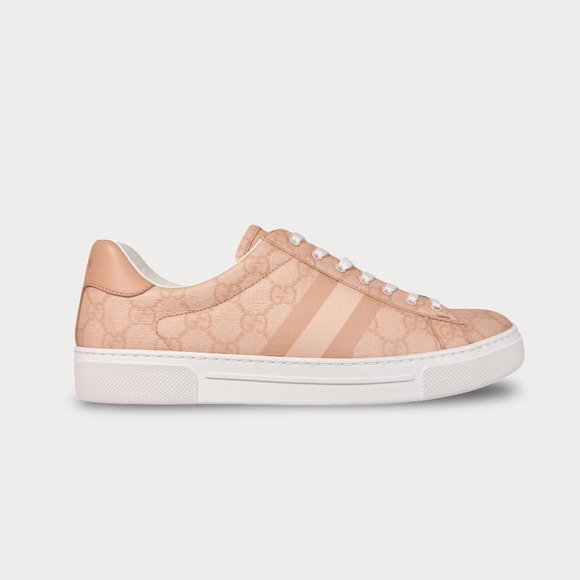 Gucci Pink GG Supreme Ace Sneaker Women's